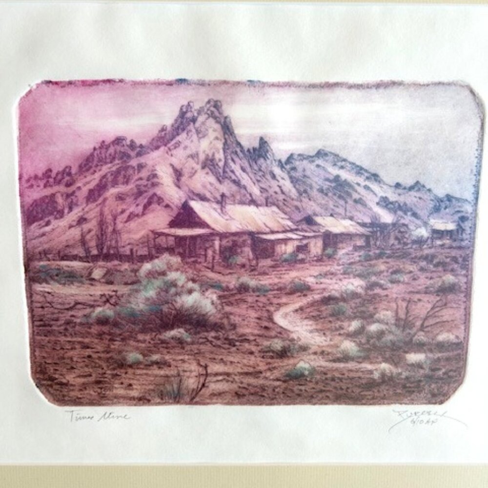 Vintage Roy Purcell Signed Artist Proof Etching "Times Nine"